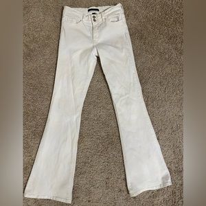 Flying Monkey mid-rise white flare size 29 by 34 length